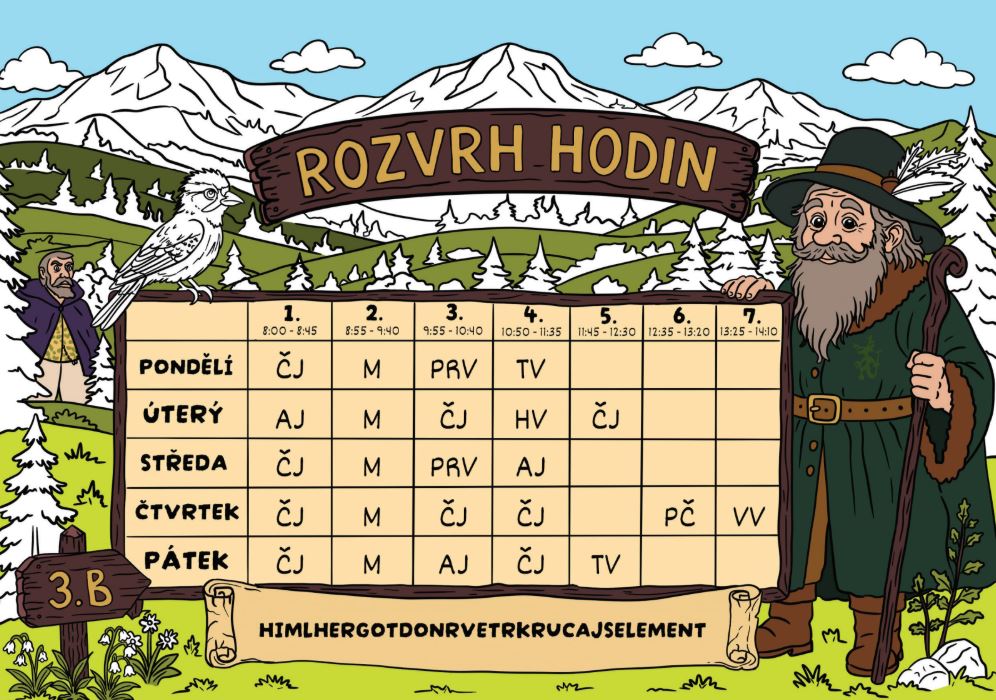rozvrh 2. třída